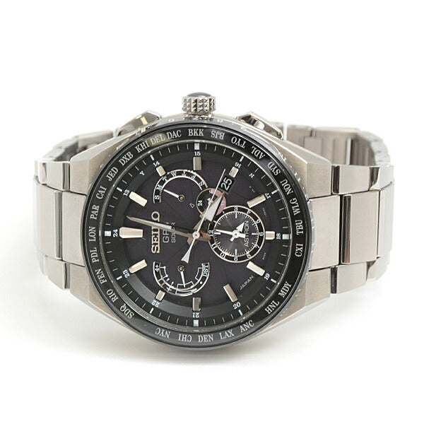 Seiko Astron Solar Black Dial Titanium Watch