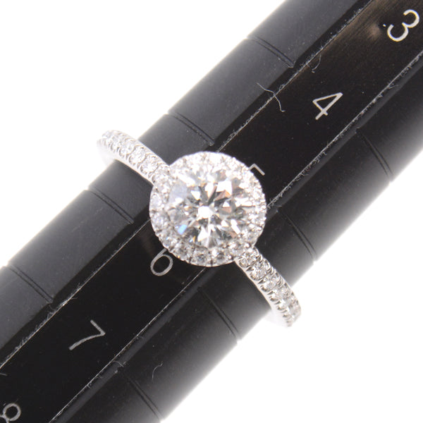 Harry Winston PT950 Diamond Micro Pave Ring 5.5