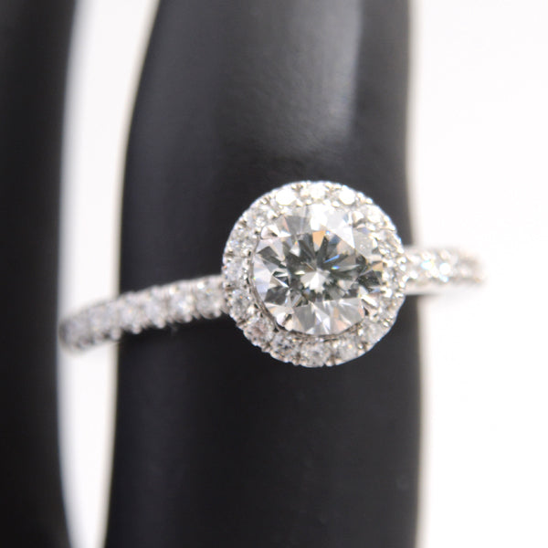 Harry Winston PT950 Diamond Micro Pave Ring 5.5