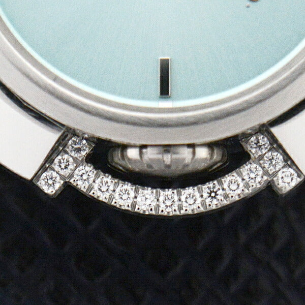 Tiffany & Co T Diamond Quartz Watch SS Blue Dial