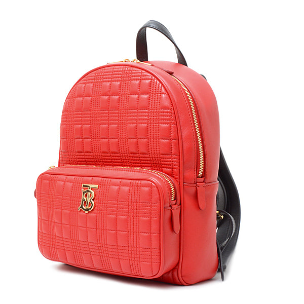 Burberry Smooth Leather TB Backpack Red Black