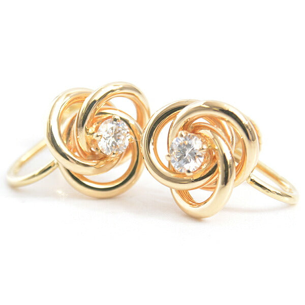 Tiffany Diamond Earrings Yellow Gold