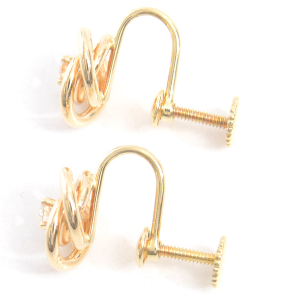 Tiffany & Co Yellow Gold Diamond Earrings in Great Condition