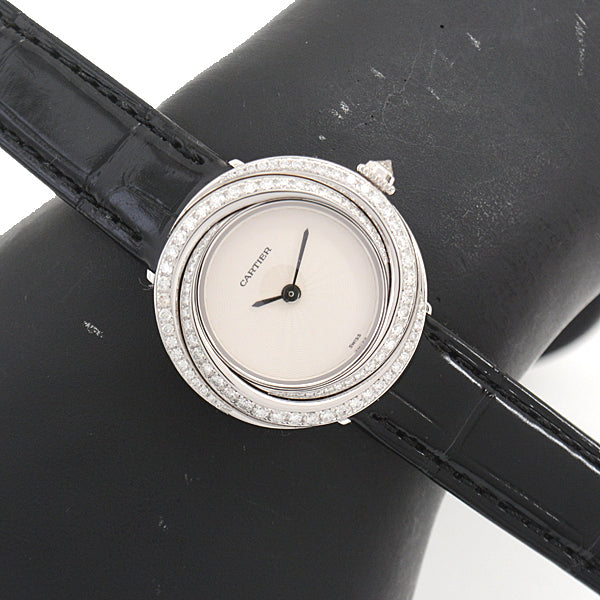 Cartier Trinity Diamond Bezel Quartz Watch 750WG in Great Condition