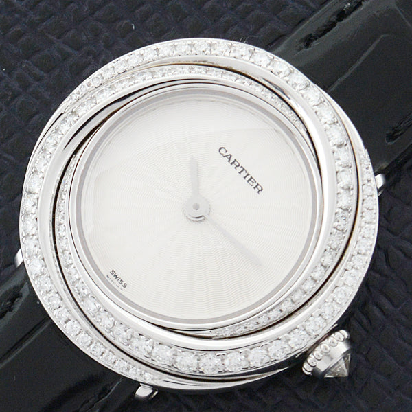 Cartier Trinity Diamond Bezel Quartz Watch 750WG in Great Condition