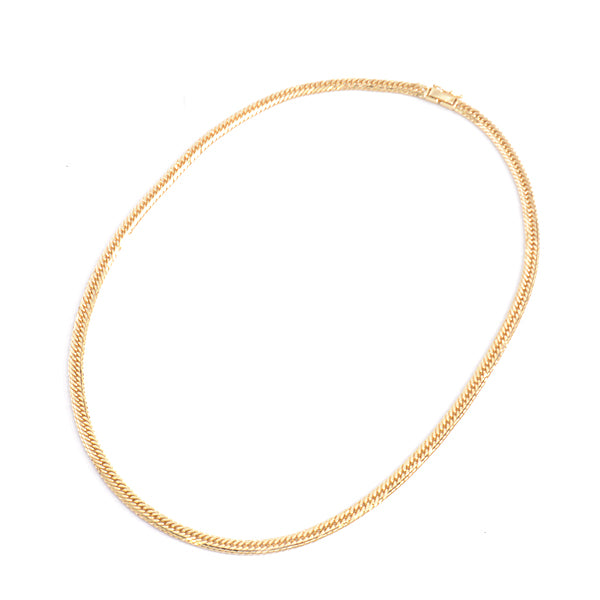 K18 M-Cut Triple Chain Necklace 30g 50cm Yellow Gold in Great Condition