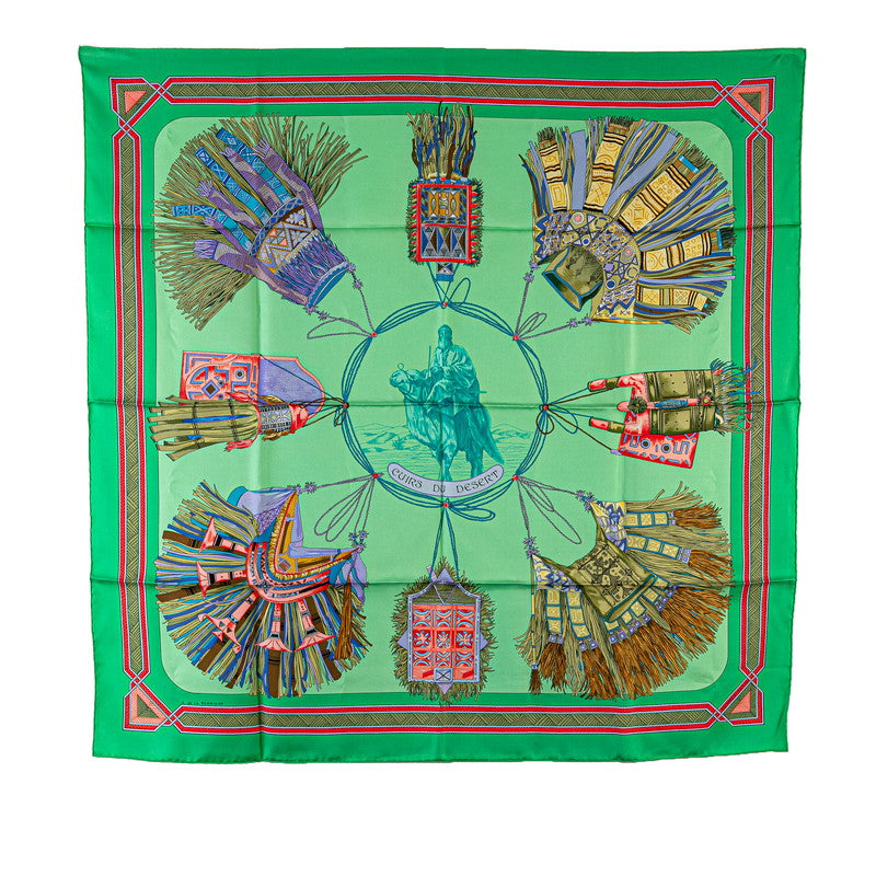 Hermes Silk Scarf CUIRS DU DESERT 90cm in Great Condition