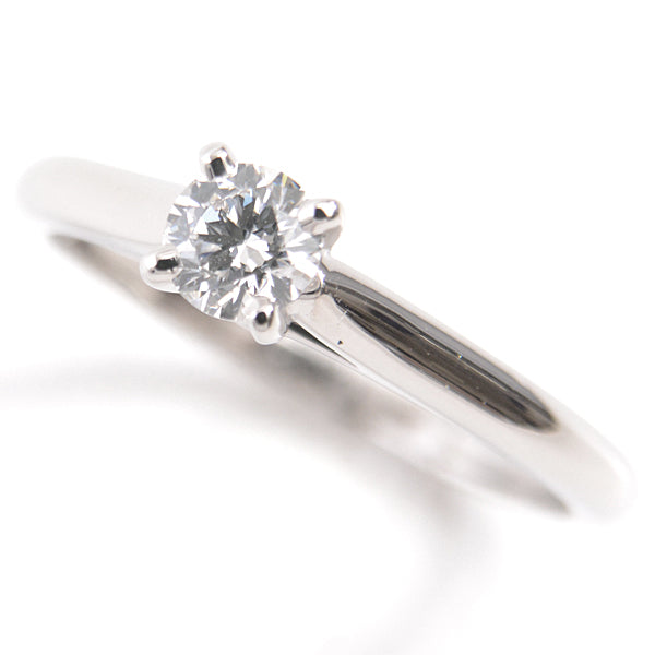 Cartier PT950 Diamond Solitaire Ring 8.5 in Great Condition