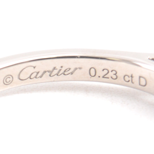 Cartier PT950 Diamond Solitaire Ring 8.5