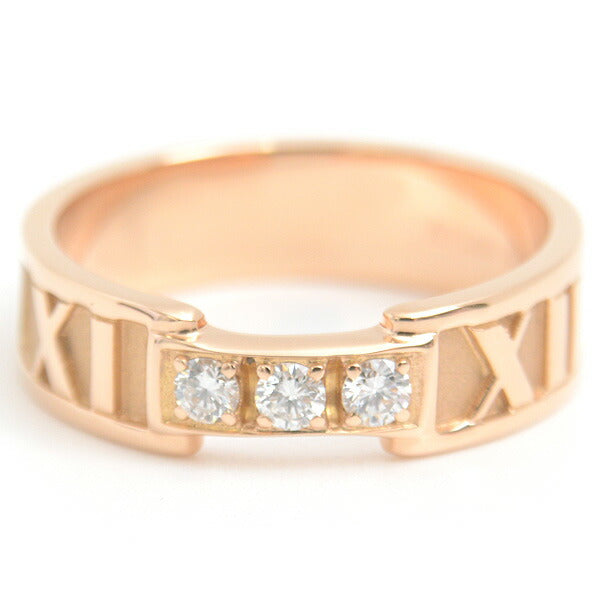 Tiffany Atlas 3P Diamond Ring Pink Gold