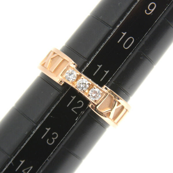 Tiffany Atlas 3P Diamond Ring Pink Gold