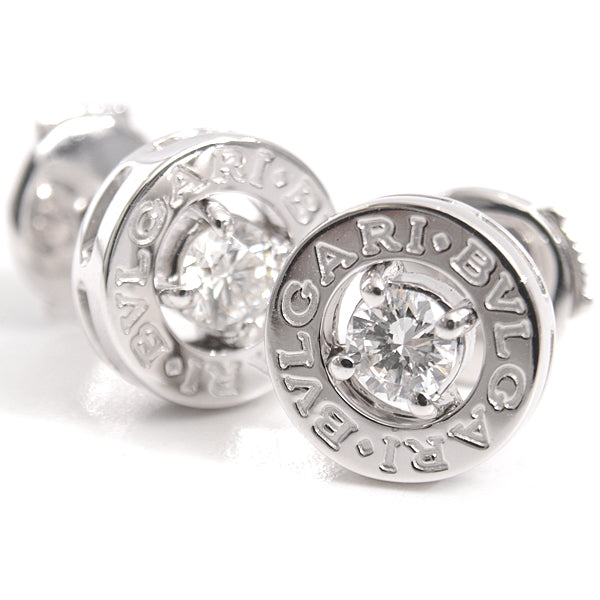 Bvlgari 750WG Diamond Earrings White Gold in Great Condition