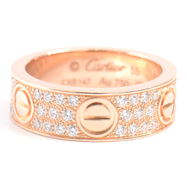 Cartier Love Ring 750PG Diamond 55 Pink Gold