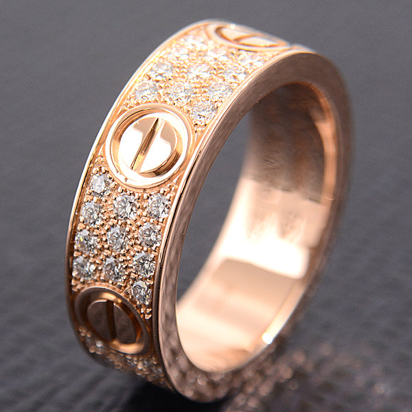 Cartier Love Ring 750PG Diamond 55 Pink Gold