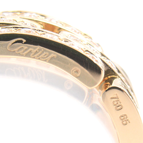 Cartier 750YG Diamond Maillon Panthere 3 Row Full Diamond Ring