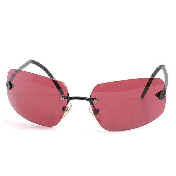 Chanel Sunglasses Square Frameless Red