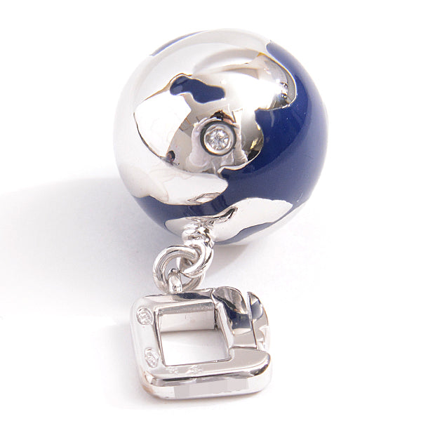 Louis Vuitton 750WG Diamond Globe Charm Pendant Q93019