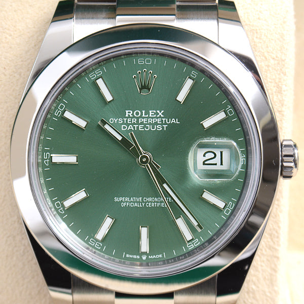 Rolex Datejust 41 Mint Green Dial Automatic Watch