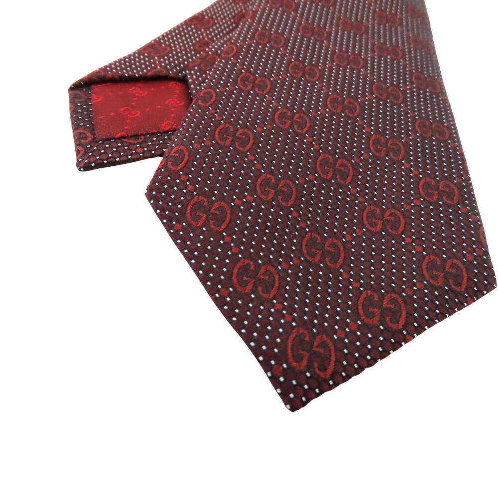 Gucci Silk Tie GG Pattern Red