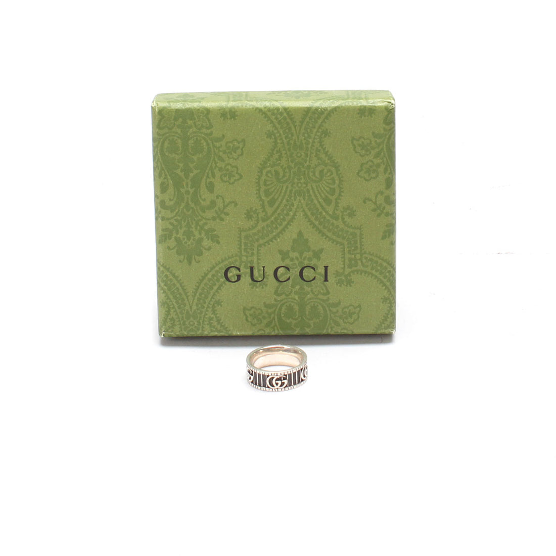 Gucci GG Band Ring Metal Ring in Great Condition