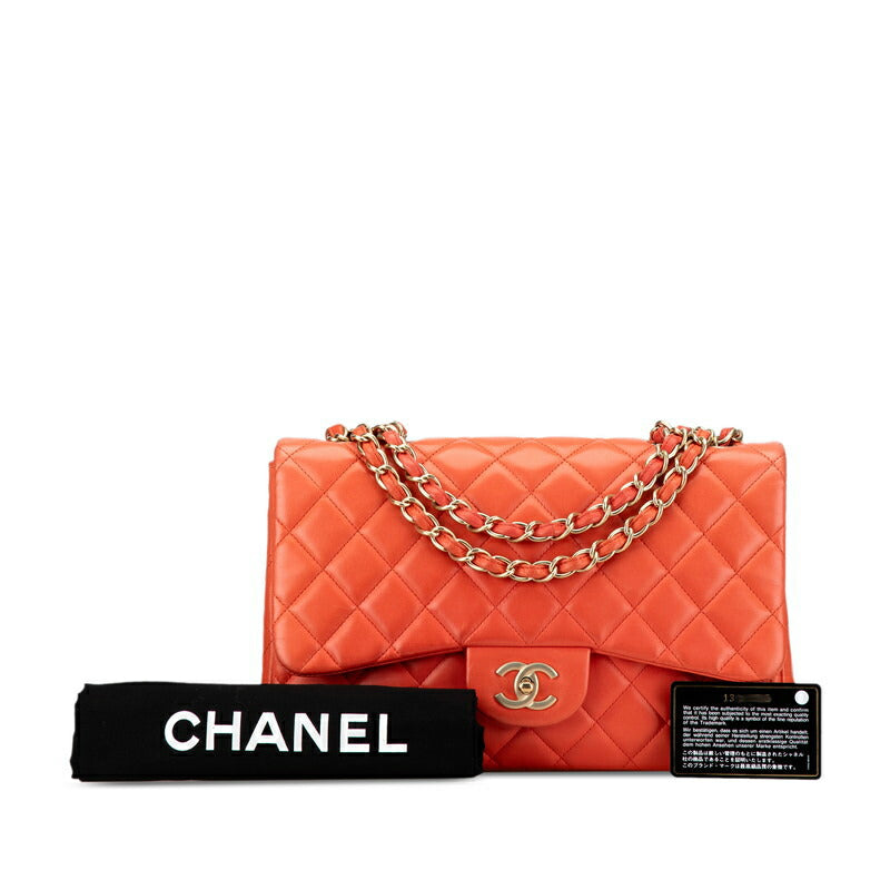 Chanel Matelasse 30 Chain Shoulder Bag Orange