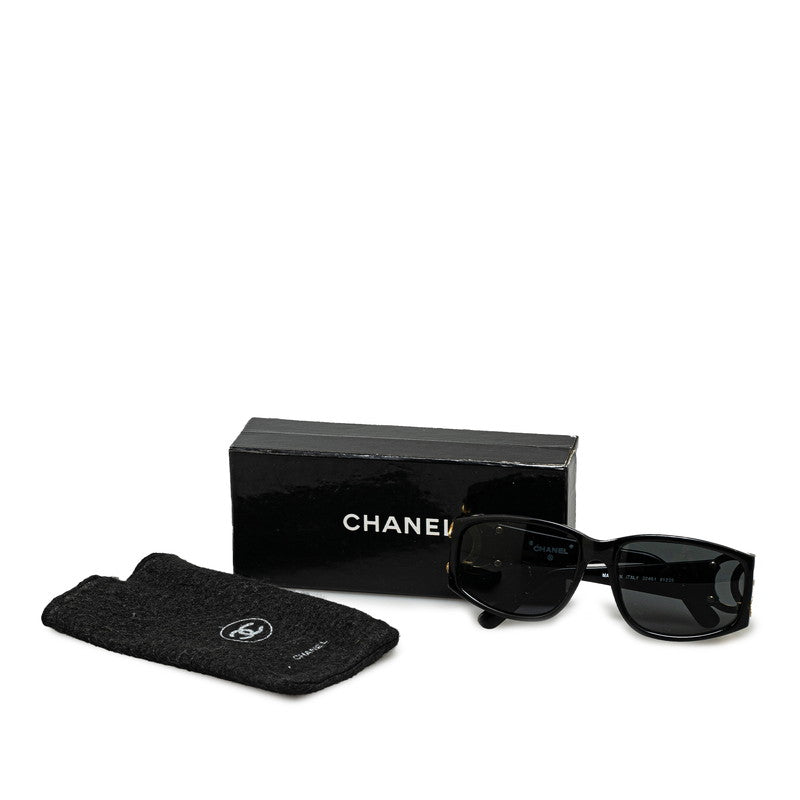 Chanel Coco Mark Sunglasses 02461 91235 Black Plastic in Very Good Condition