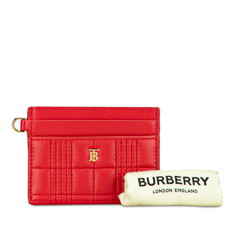 Burberry Leather TB Monogram Quilted Card Case in Very Good Condition