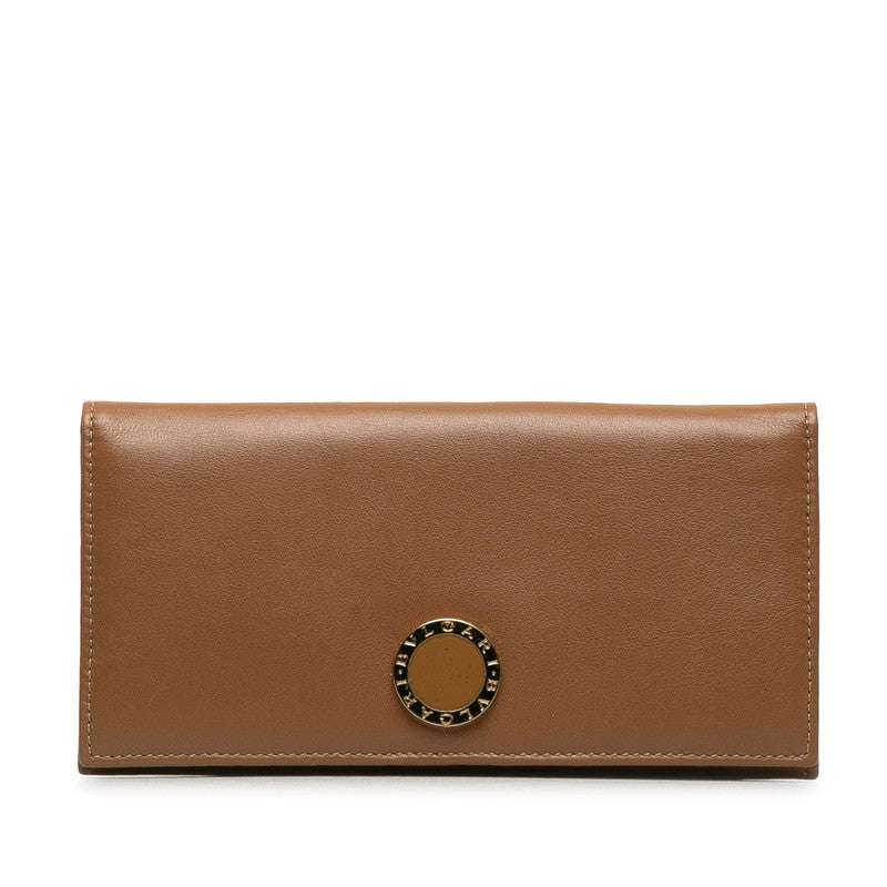 Bvlgari Colore Leather Bifold Wallet Brown in Very Good Condition