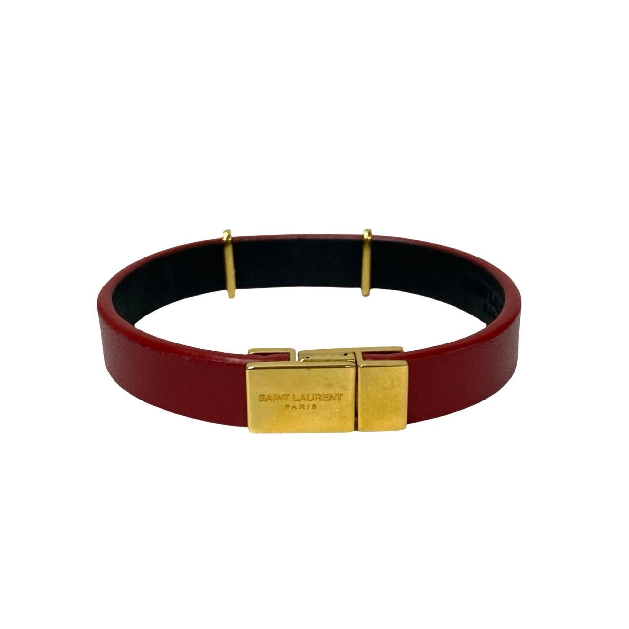 Yves Saint Laurent Leather Bracelet Red