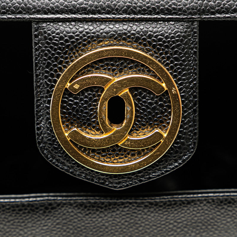 Chanel Leather Coco Mark 2WAY Handbag Vanity Bag in Very Good Condition