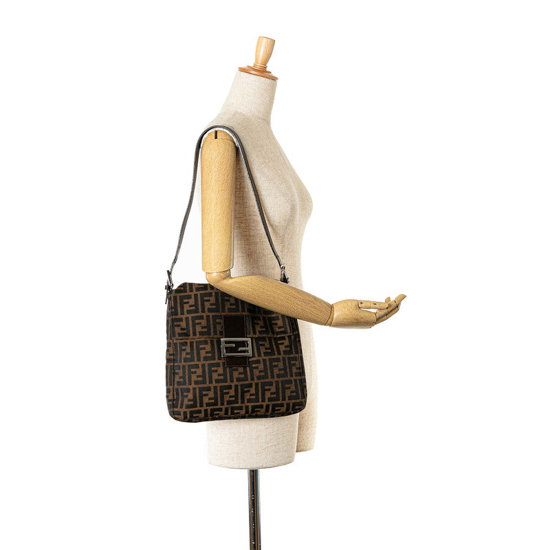 Fendi Mamma Bucket Shoulder Bag Canvas Leather