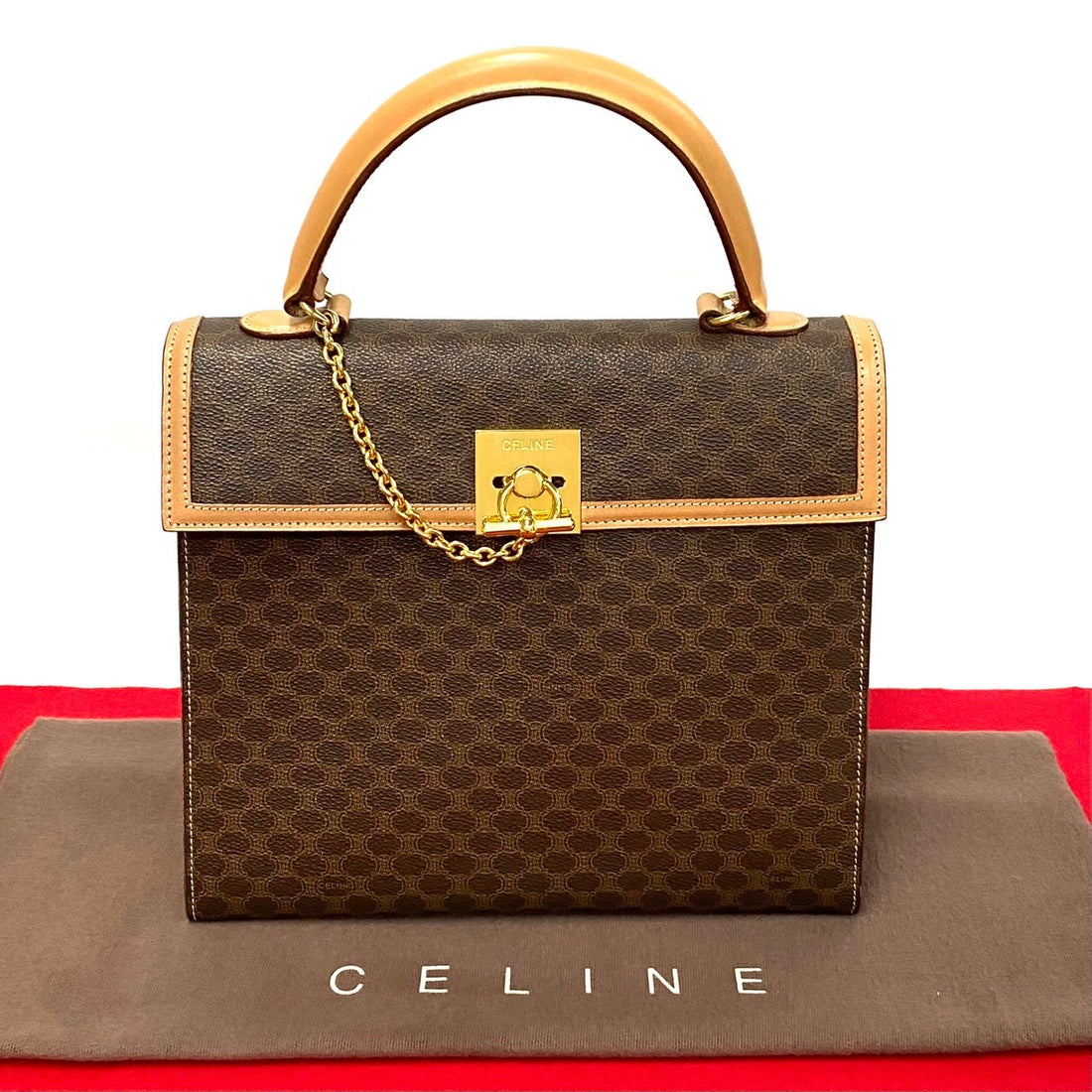 Celine Macadam Canvas Handbag Canvas Handbag