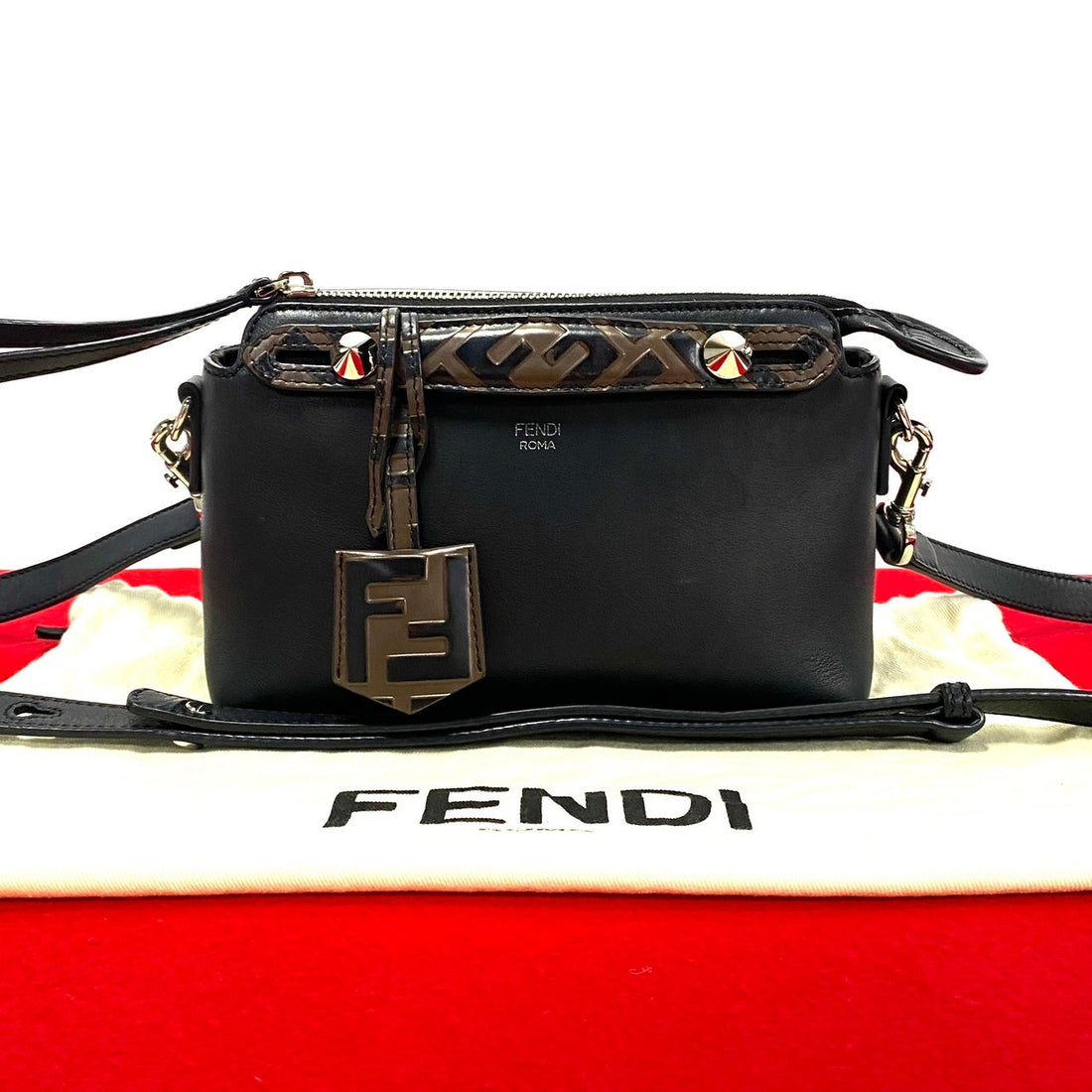 Fendi Leather By The Way Bag Leather Handbag 8BL145