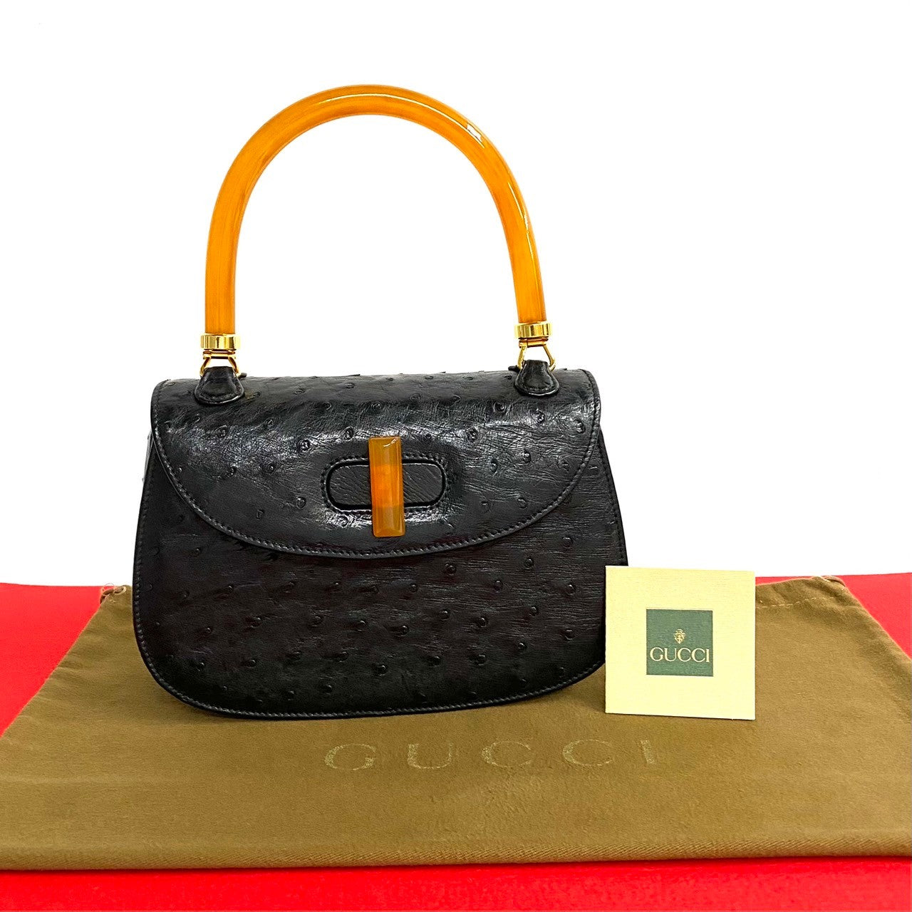 Gucci Old Vintage Leather Mini Handbag Leather Handbag 45798 in Excellent condition