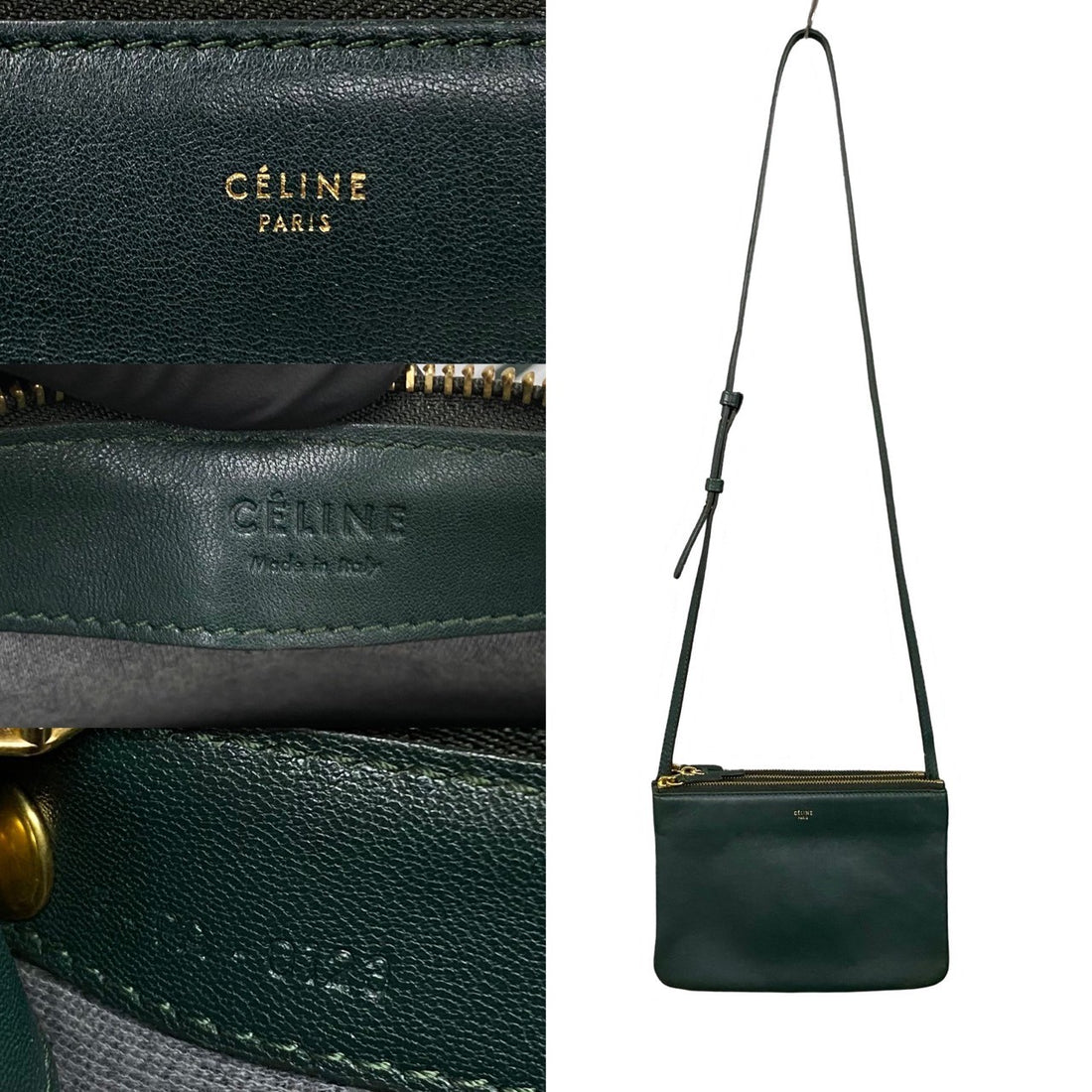 Celine Trio Small Leather Shoulder Bag Leather Shoulder Bag