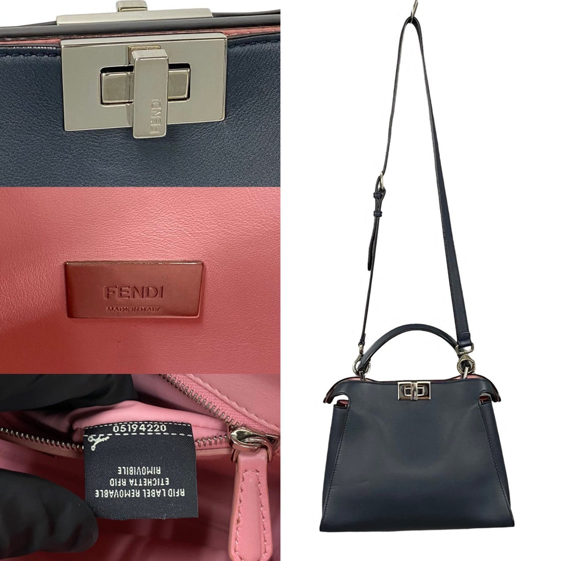 Fendi Peekaboo Icon Essential Shoulder Bag Leather Shoulder Bag 8BN302 in Very Good Condition