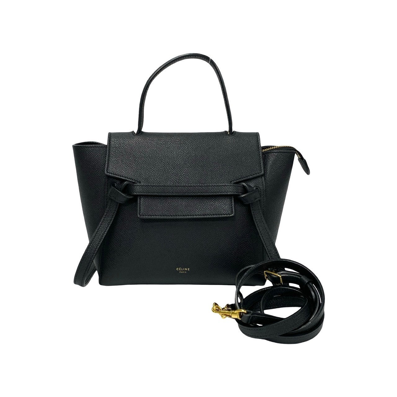 Celine Leather Belt Bag Nano Black