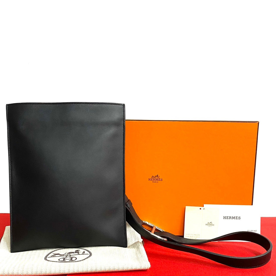 Hermes Swift Shoulder Bag Black 02145