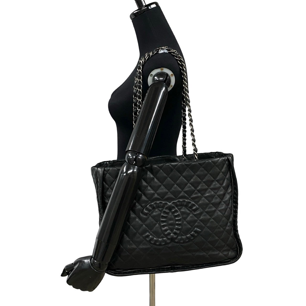 Chanel Lambskin Matelasse Coco Mark Chain Tote Bag