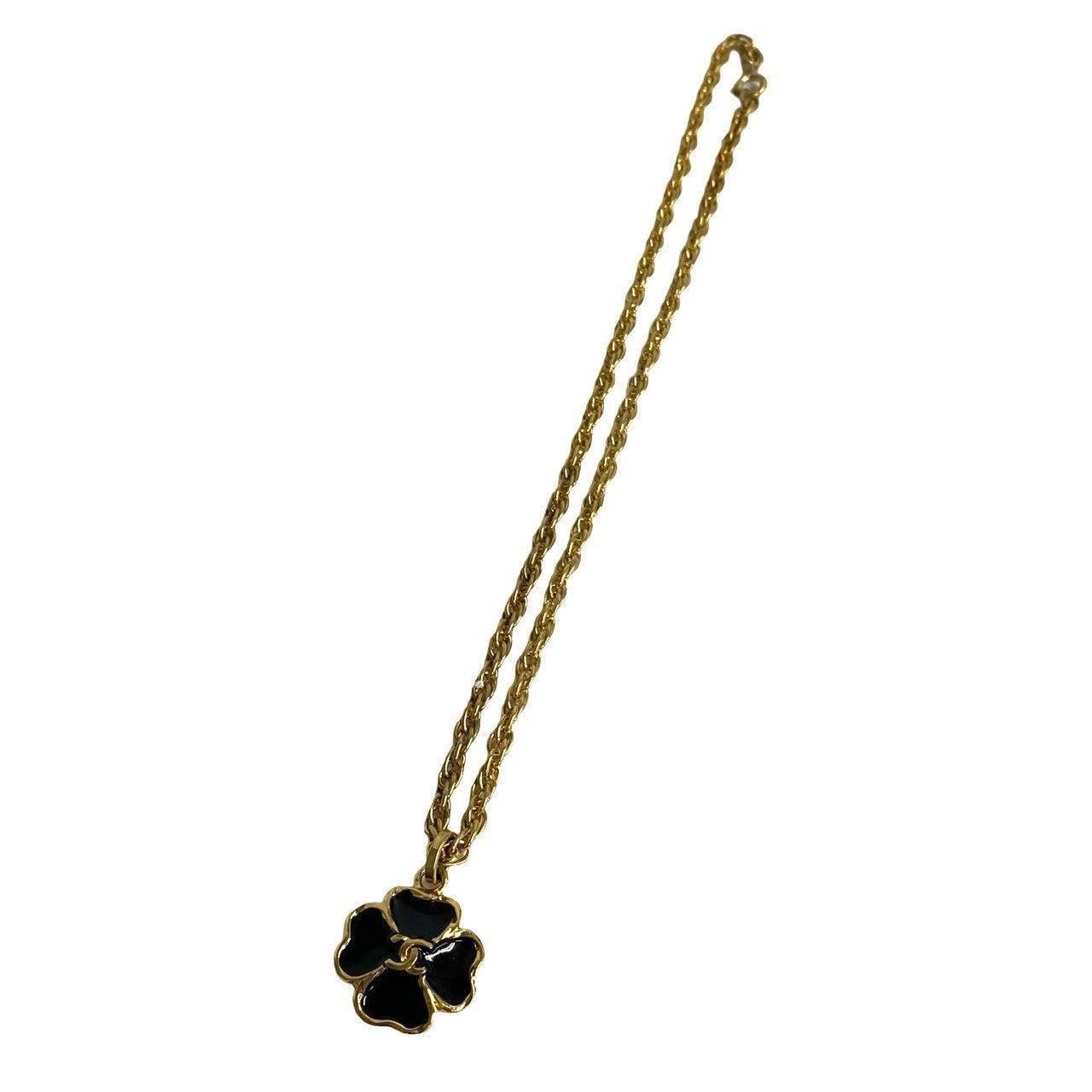 Chanel Vintage Clover Motif Chain Necklace