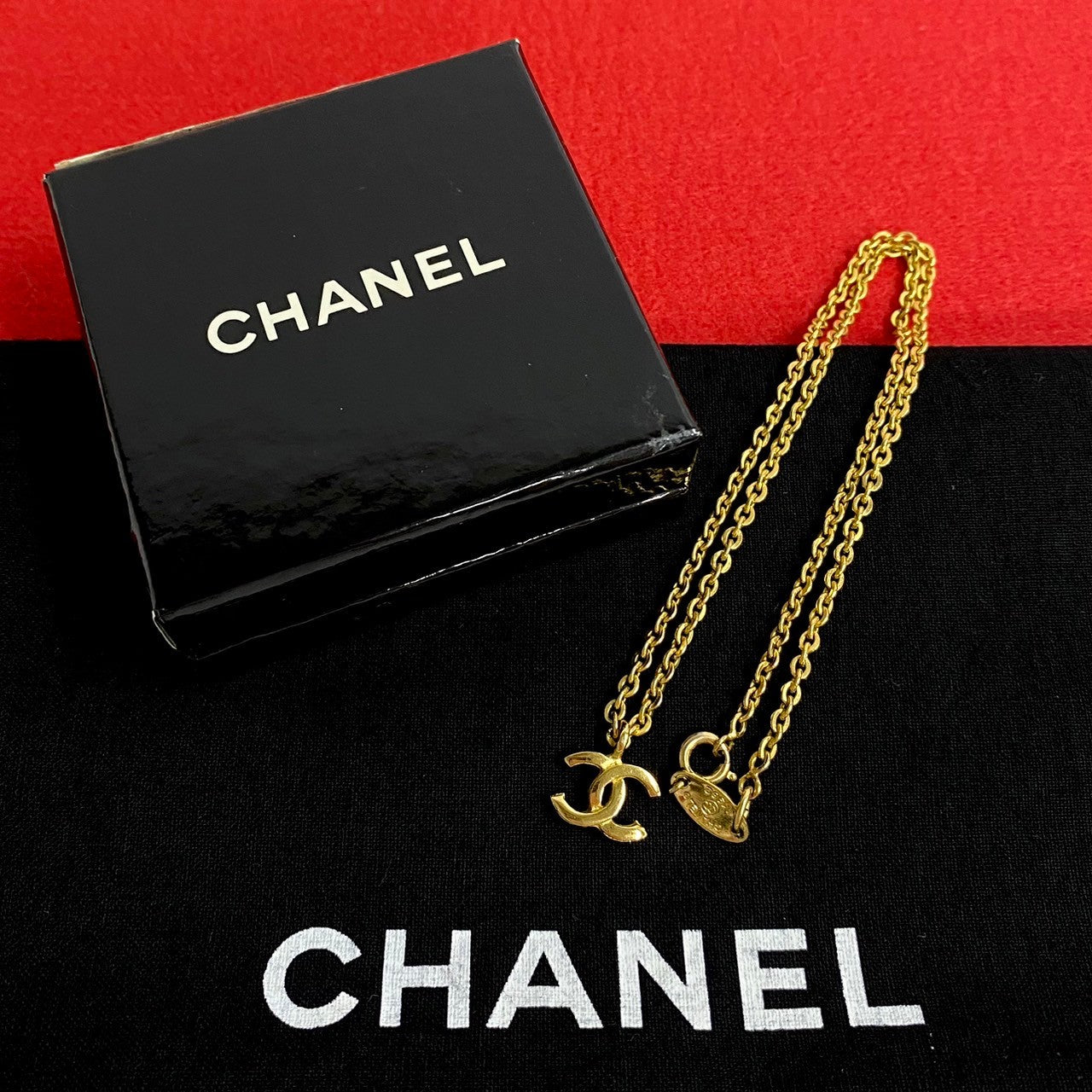 Chanel Vintage 1982 Coco Mark Chain Necklace