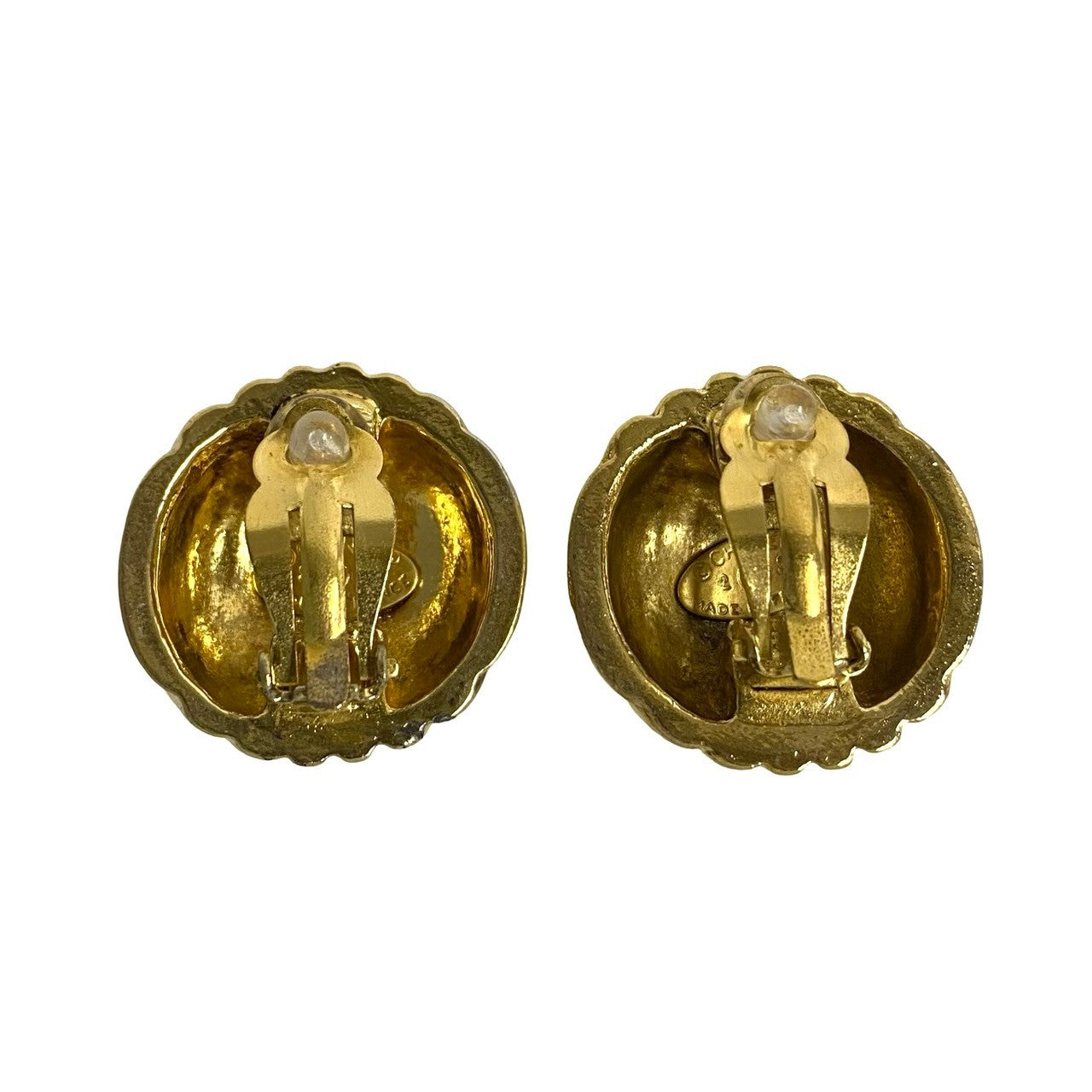 Chanel Vintage Coco Mark Earrings Gold