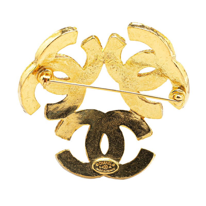 Chanel Vintage Coco Mark Brooch Gold