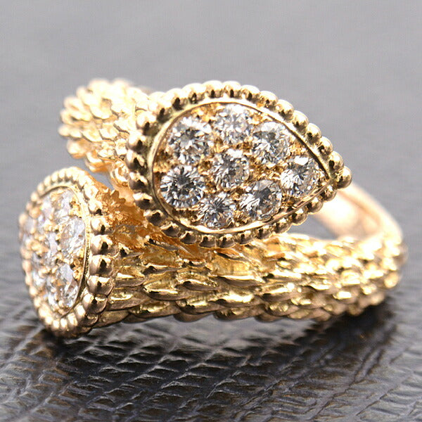 Boucheron Serpent Boheme Diamond Ring 750YG in Great Condition