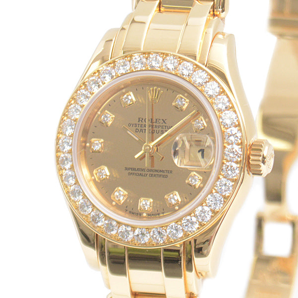 Rolex Datejust Pearlmaster 750YG Diamond Automatic Watch 69298G