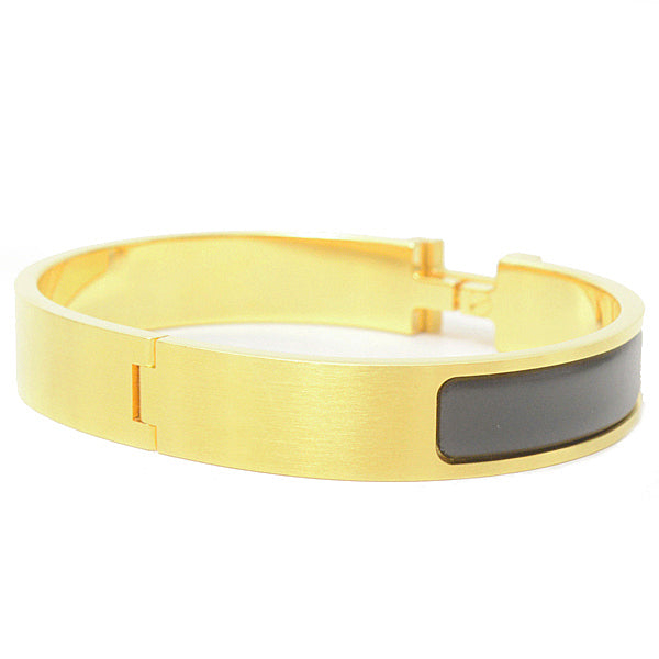 Hermes Enamel Bangle Bracelet Gold