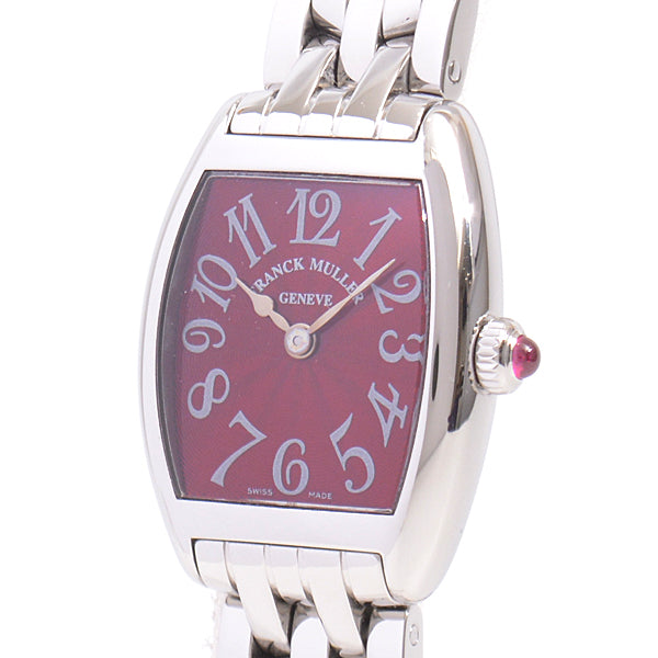 Franck Muller Ladies Tonneau Curvex Quartz Red Dial 2251QZ