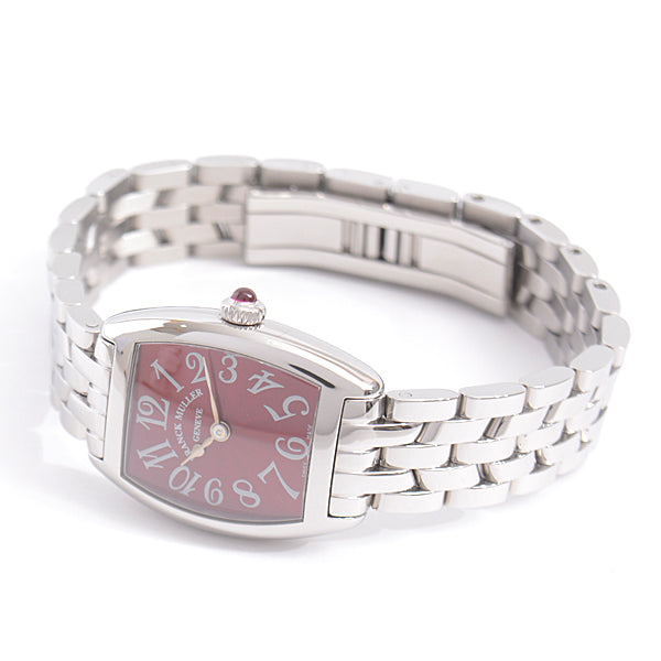 Franck Muller Ladies Tonneau Curvex Quartz Red Dial 2251QZ