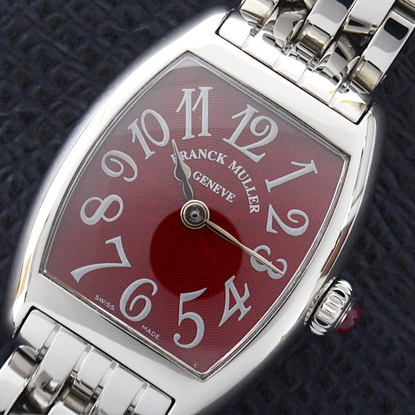 Franck Muller Ladies Tonneau Curvex Quartz Red Dial 2251QZ