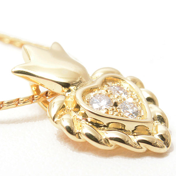 Christian Dior Heart Motif Diamond Necklace 750YG